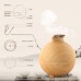 600ml Aromatherapy Essential Oil Diffuser, Wood Grain Cool Mist Humidifier with Adjustable Mist Nozzle and Last Overnight