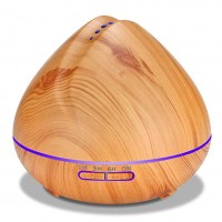 Peach Shape Wood Grain Aroma Diffuser Ultra-quiet Desktop Atomizer Office/Home Humidifier