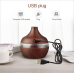 300ml Wood Grian USB Spa Room Diffuser, Air Freshener, Humidifier with 7-Color LED Lights
