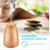 120ml Wood Grain Ultrasonic Oil Diffuser with Waterless Auto Shut-off, Adjustable Mist Mode, 7 Color Changing LED Lights