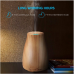 120ml Wood Grain Ultrasonic Oil Diffuser with Waterless Auto Shut-off, Adjustable Mist Mode, 7 Color Changing LED Lights
