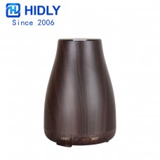 120ml Dark Wood Grain Ultrasonic Oil Diffuser with Waterless Auto Shut-off, Adjustable Mist Mode, 7 Color Changing LED Lights