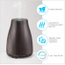 120ml Dark Wood Grain Ultrasonic Oil Diffuser with Waterless Auto Shut-off, Adjustable Mist Mode, 7 Color Changing LED Lights