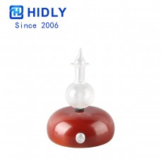 High Quality Natural Wood Waterless Nebulizer Glass Aromatherapy Essential Oil Diffuser with Colorful Light