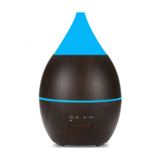 Dark Wood Grain Essential Oil Diffuser 300ml Ultrasonic Aromatherapy Humidifier Waterless Auto Shut-off with 7 Color LED Lights 