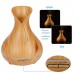 400ml Wood Grain Aromatherapy Essential Oil Diffuser, Ultrasonic Cool Mist Humidifier with 4 Timer Settings for Office, Room, Spa