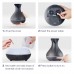 400ml Dark Wood Grain Aromatherapy Essential Oil Diffuser, Ultrasonic Cool Mist Humidifier with 4 Timer Settings for Office, Room, Spa