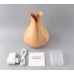 400ml Wood Grain Ultrasonic Aroma Cool Mist Humidifier with 7-Color LED Lights and Waterless Auto Shut-off for Home Office Hotel