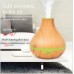 300ml Wood Grain Ultrasonic Oil Diffuser with Waterless Auto Shut-off, Adjustable Mist Mode, 7 Color Changing LED Lights 