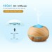 Hidly Wholesale 400ml Wood Grain Aromatherapy Essential Oil Diffuser with Soothing Color LED Light