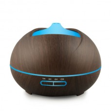 400ml Dark Wood Grain Aromatherapy Essential Oil Diffuse Tiny Humidifier with Timer
