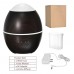 300ml Dark Wood Grain Egg-Shaped Air Humidifier Ultrasonic Aroma Diffuser with Colorful LED lights for Healthcare, Beauty Salon and Wedding Decor