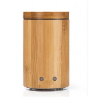 160ml Bamboo Aroma Diffuser Cool Mist Humidifier with Colorful Lights for Home/ Office/ Yoga