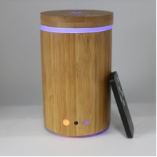 160ml Remote Control Real Bamboo Aroma Diffuser Cool Mist Humidifier with 7 Color Lights 