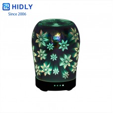 3D Glass 100ml Ultrasonic Cool Mist Aroma Diffuser with Amazing Night Lights for Home, Office, Hotel, Yoga, Spa