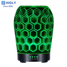 Charming 3D Glass 100ml Ultrasonic Cool Mist Aroma Diffuser with Color Changing LED Lights Popular in India, USA