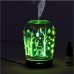 Top Rated 3D Glass 100ml Ultrasonic Cool Mist Aroma Diffuser with Color Changing LED Lights for Home, Office, Wedding