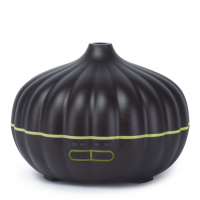 Pumpkin 500ml Dark Wood Grain Essential Oil Diffuser, Cool Mist Humidifier with Four Timers, Waterless Auto-off for Beauty Salon