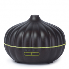 Pumpkin 500ml Dark Wood Grain Essential Oil Diffuser, Cool Mist Humidifier with Four Timers, Waterless Auto-off for Beauty Salon