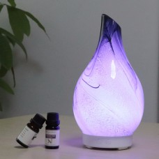 100ml Handmade Glass Essential Oil Diffuser Cool Mist Humidifier with 7 Colorful LED lights for Home & Office