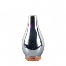 Essential Oil Diffuser,3D Glass 100ml Aromatherapy Ultrasonic Cool Mist Humidifier with Color Changing LED Lights