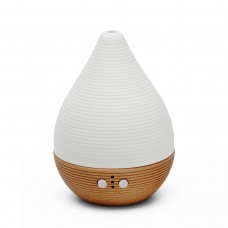 180ml Essential Oil Diffuser, Romantic Fragrance Aromatherapy Humidifier Handmade Ceramic & FSC Certified Beech Wood