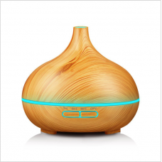 300ml Essential Oil Diffuser, Wood Grain Ultrasonic Aroma Cool Mist Humidifier for Office Home Bedroom Baby Room Study Yoga 