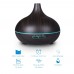 300ml Essential Oil Diffuser, Dark Wood Grain Ultrasonic Aroma Cool Mist Humidifier for Office Home Yoga Spa