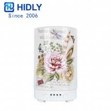 Hildy 100ml Ultrasonic Peony Pattern Ceramic Essential Oil Diffuser Air Purifier in Karaoke, Coffee Shop and Hotel