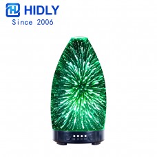Hidly 100ml Glass Aromatic Essential Oil Diffuser Cold Mist Humidifier with 4 Timer Settings and 7 Colors LED Lights