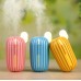 200ml USB Cactus Humidifier with Beautiful Light Card Little Decor in Study, Living Room, and Office