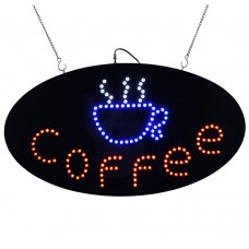 LED Coffee Open Light Sign for Business Shop Store 27 x 15 inches