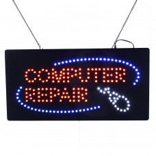 LED Computer Repair Open Sign for Business Shop Store 24 x 12 inches
