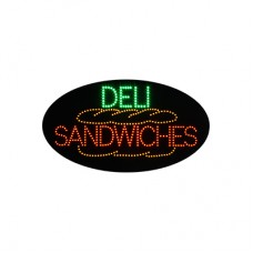 DELI SANWICHES LED Open Sign for Business Shop 27*15 inches