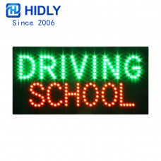12*24'' Driving School LED Open Sign Super Bright Lighted Display Board with Animation + On/off Switch +Chain