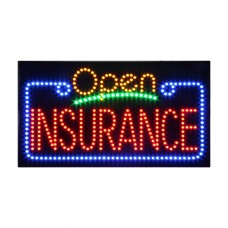 17*31Inch Insurance Open Advertising LED Sign with High Brightness, Insurance Shop LED Animation Display Board