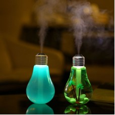 Bulb Shape Micro-Landscape Air Humidifier with LED Night Light USB Mini Humidifier Kit for Home Office