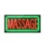 Red massage with green border 