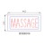 Neon red massage with green border  + $9.90 