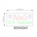 NAILS SPA PEDICURE DOT SIGN HSN0436