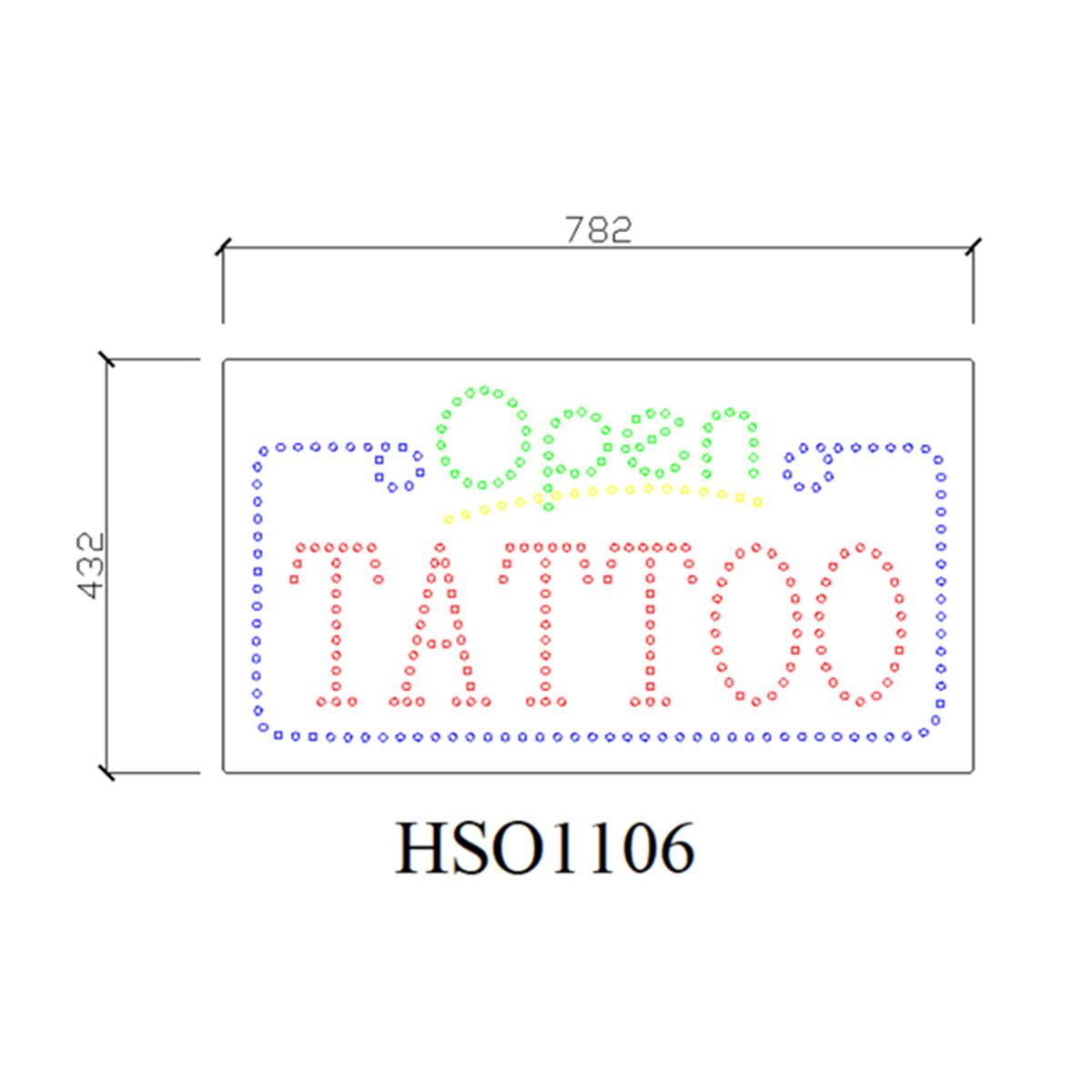 LED open tottoo sign