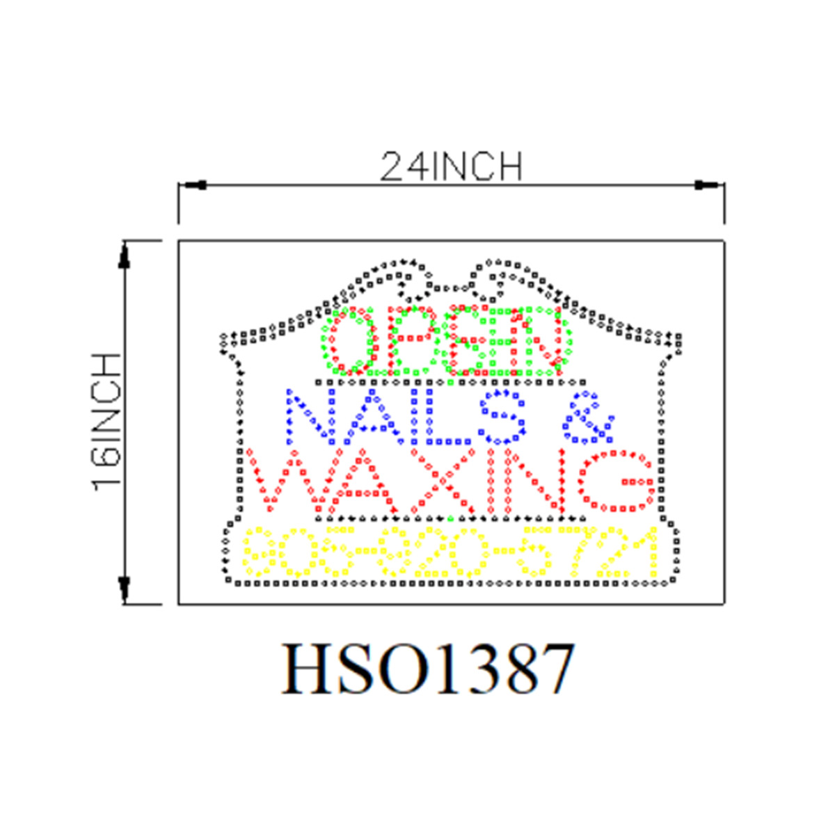 nails waxing LED sign