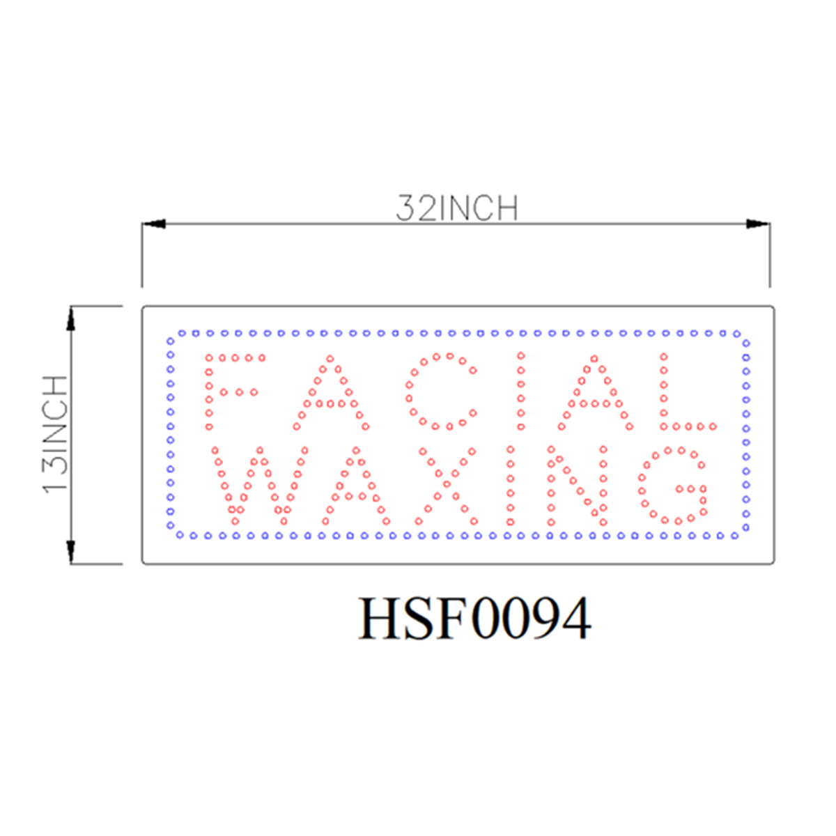 facial waxing window sign