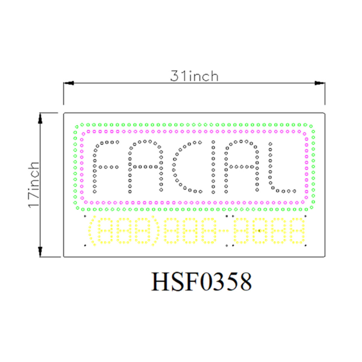 salon led sign