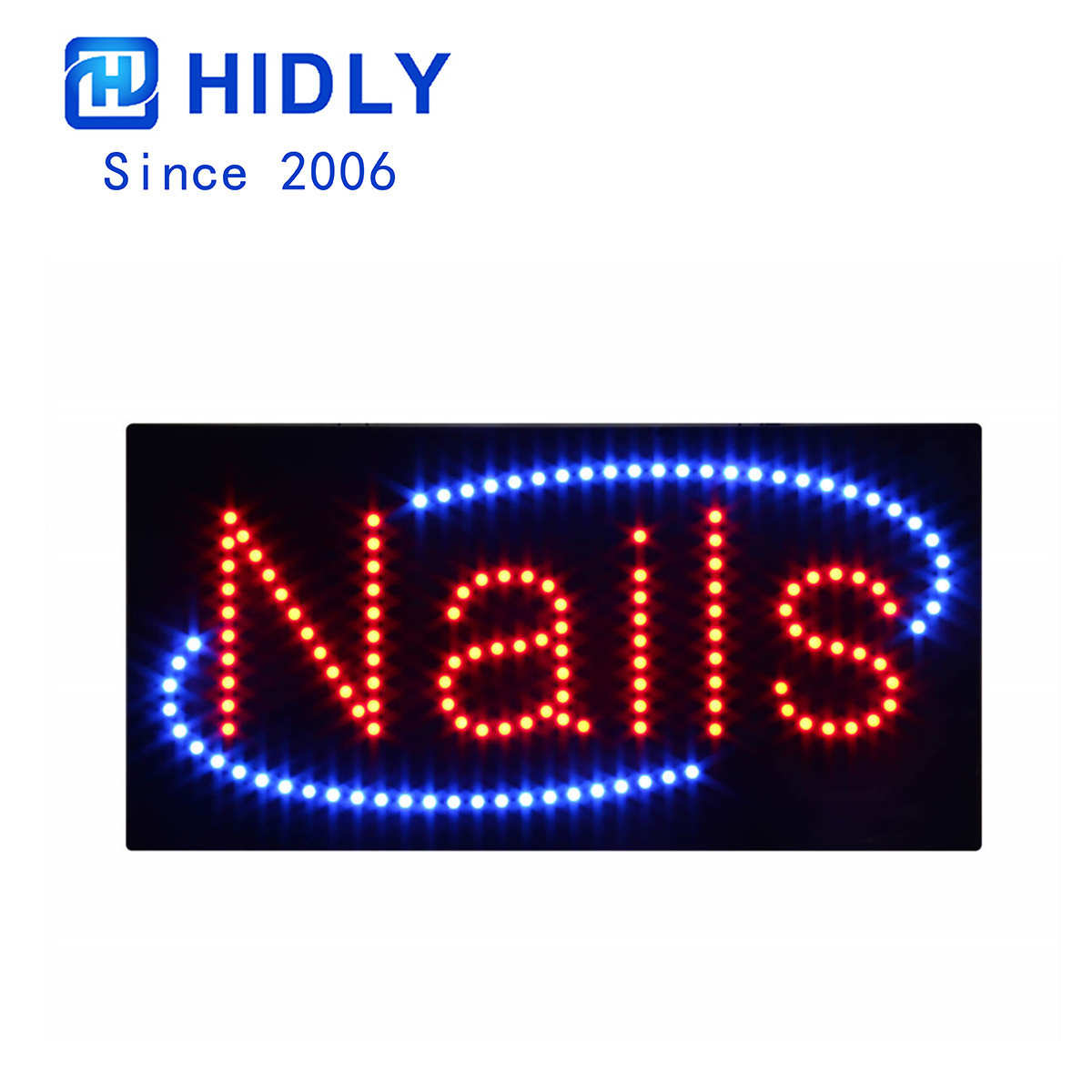 Nails window led sign