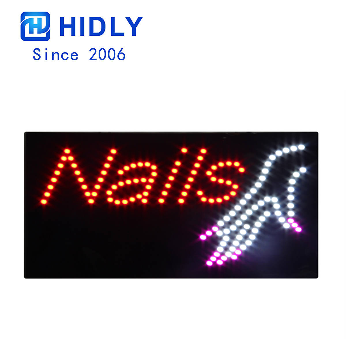 Nails led dot sign