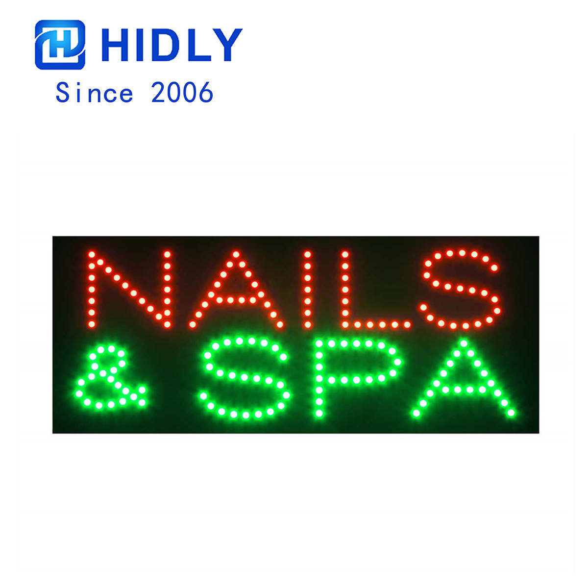nails spa window led sign