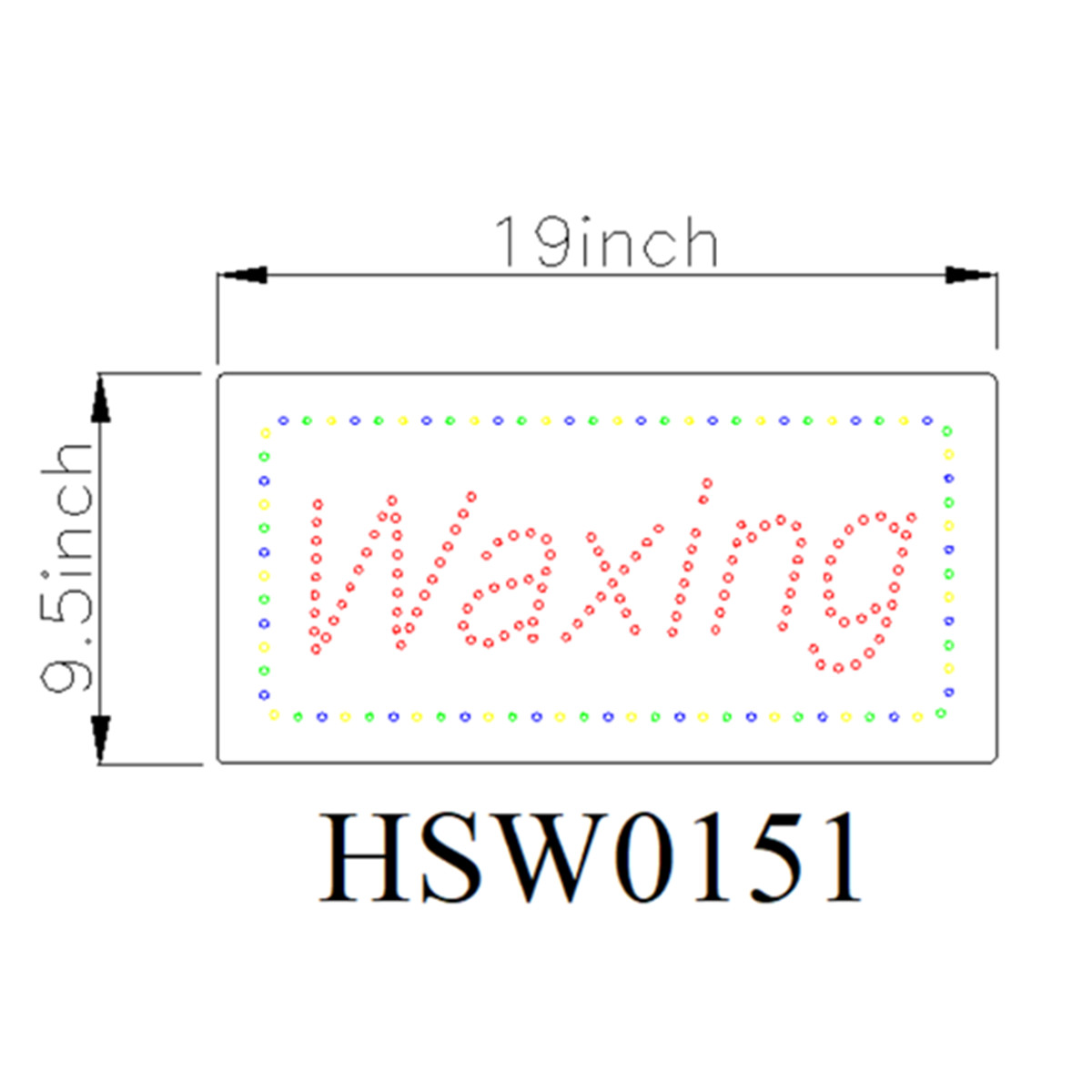 animated waxing led sign