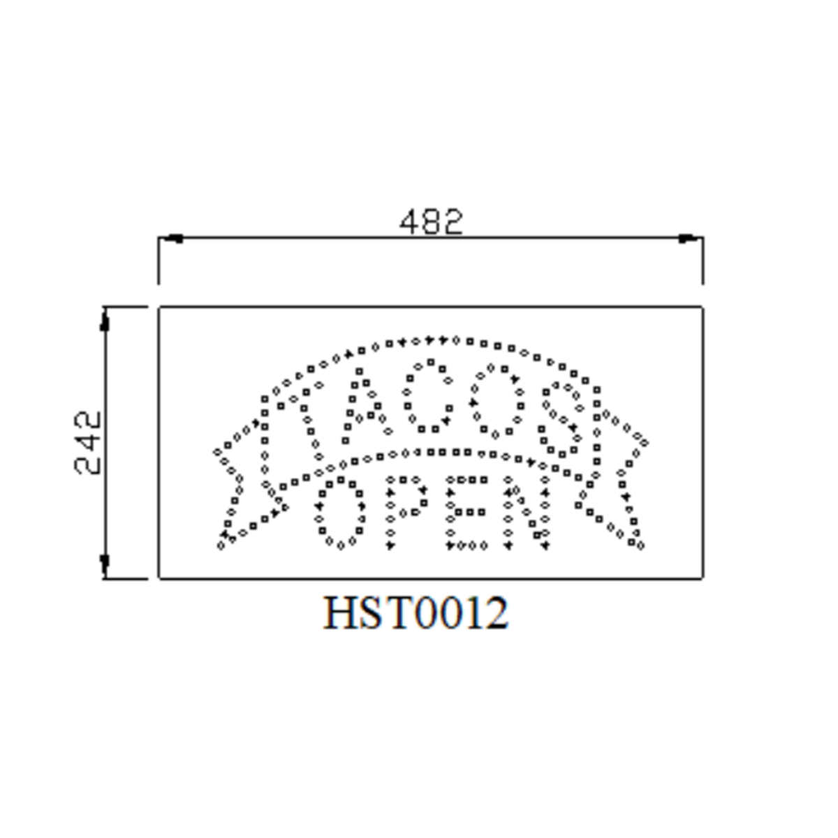 led tacos open sign